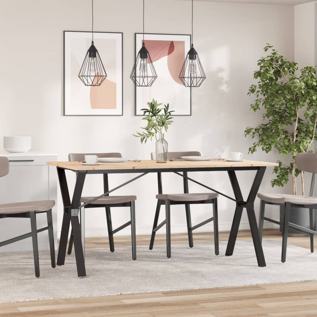 Eettafel Massief Grenenhout En Staal