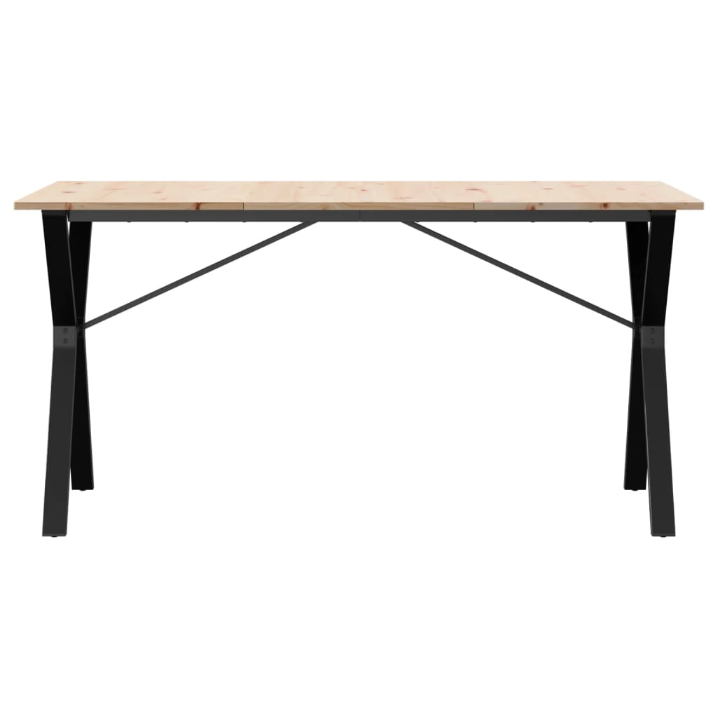 Eettafel Massief Grenenhout En Staal