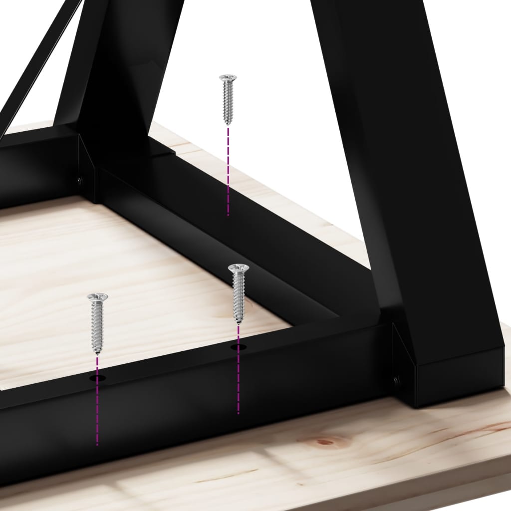 Eettafel Massief Grenenhout En Staal