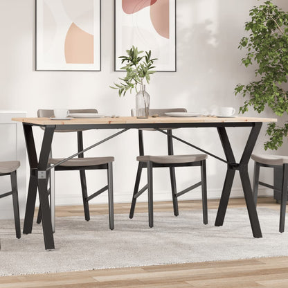 Eettafel Massief Grenenhout En Staal