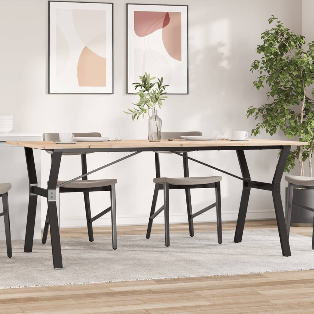 Eettafel Massief Grenenhout En Staal