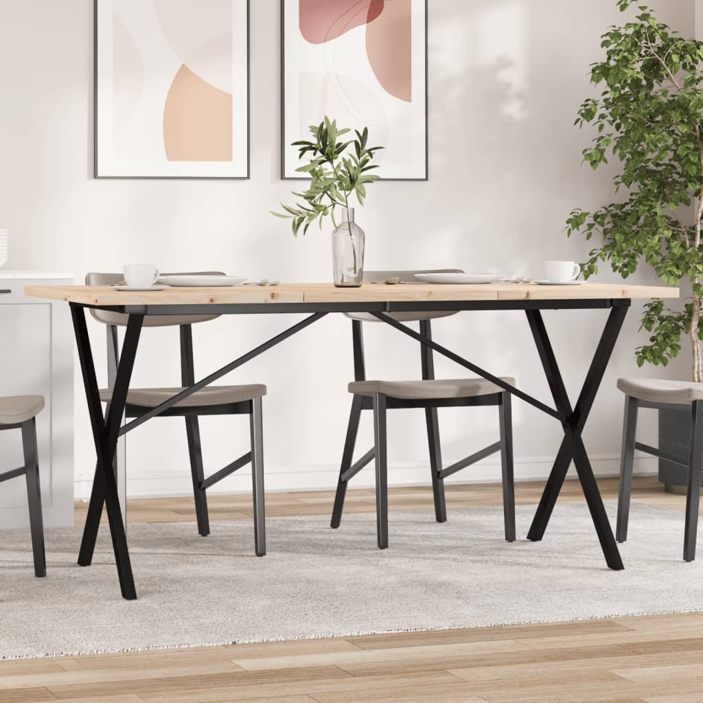 Eettafel Massief Grenenhout En Staal