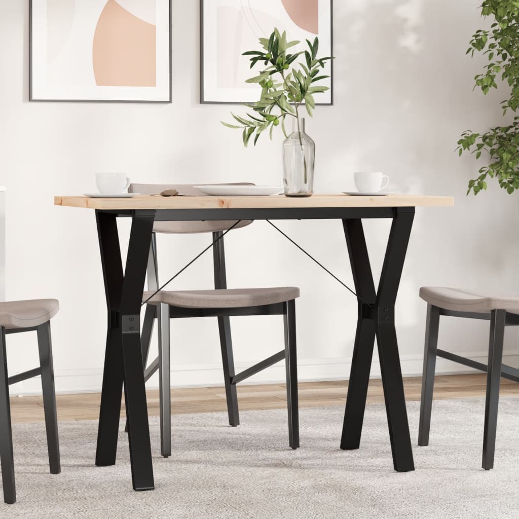 Eettafel Massief Grenenhout En Staal