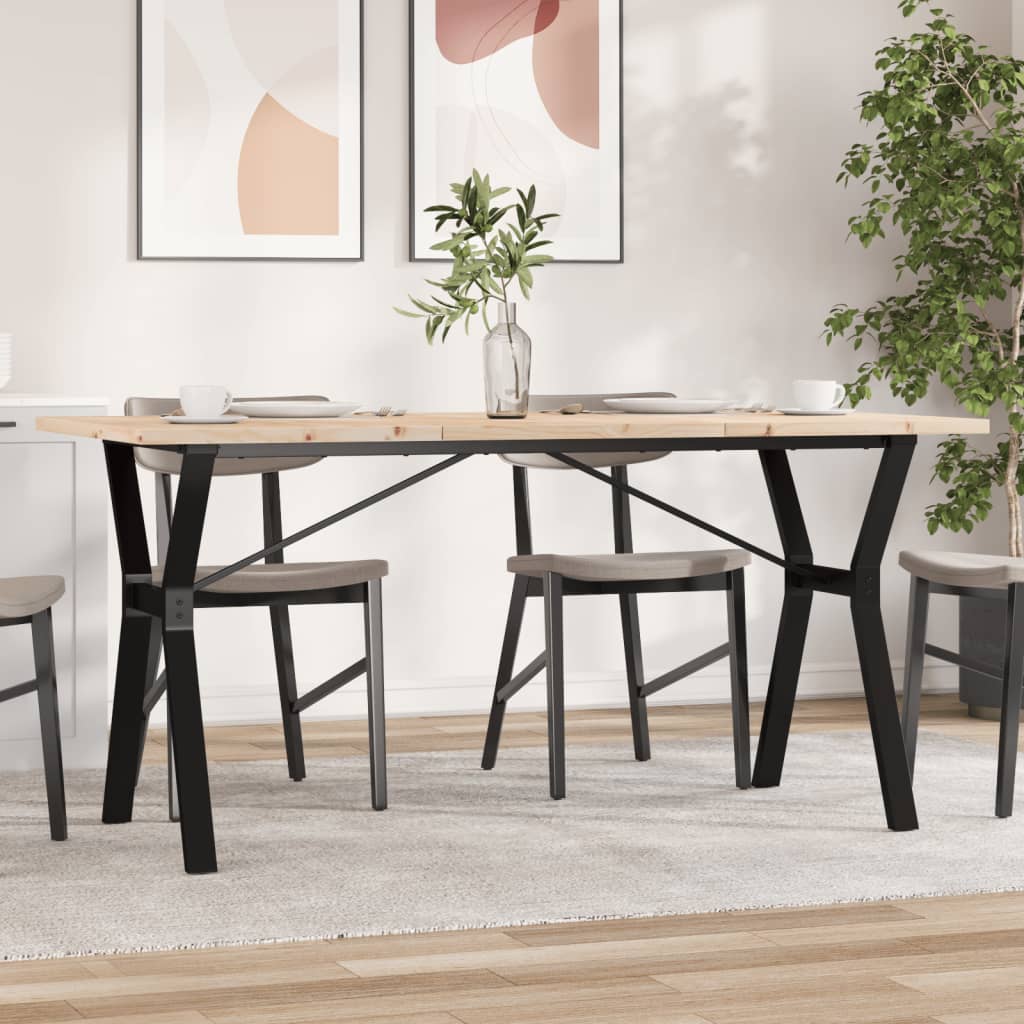 Eettafel Massief Grenenhout En Staal