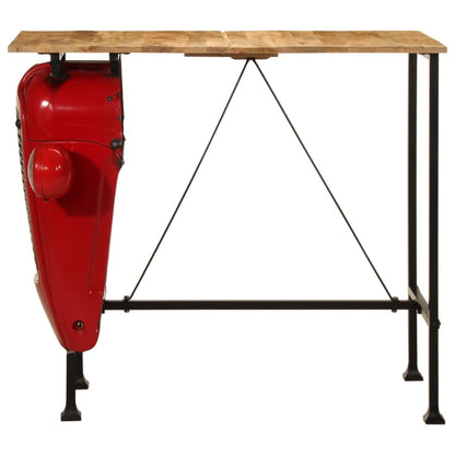 Bartafel Tractor Massief Mangohout Rood En Bruin