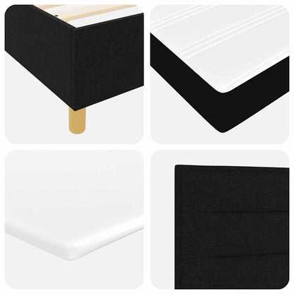 Boxspring Bed Met Matras Met Hoofdeinde Stof Zwart
