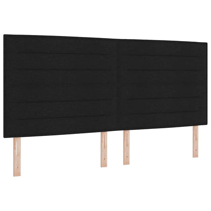 Boxspring Bed Met Matras Met Hoofdeinde Stof Zwart