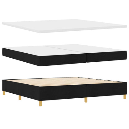 Boxspring Bed Met Matras Met Hoofdeinde Stof Zwart