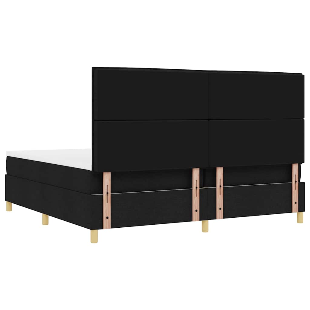 Boxspring Bed Met Matras Met Hoofdeinde Stof Zwart