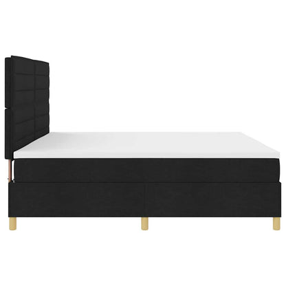 Boxspring Bed Met Matras Met Hoofdeinde Stof Zwart