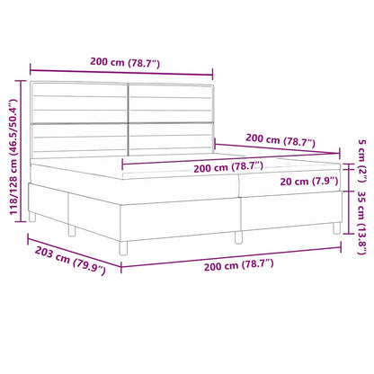 Boxspring Bed Met Matras Met Hoofdeinde Stof Zwart