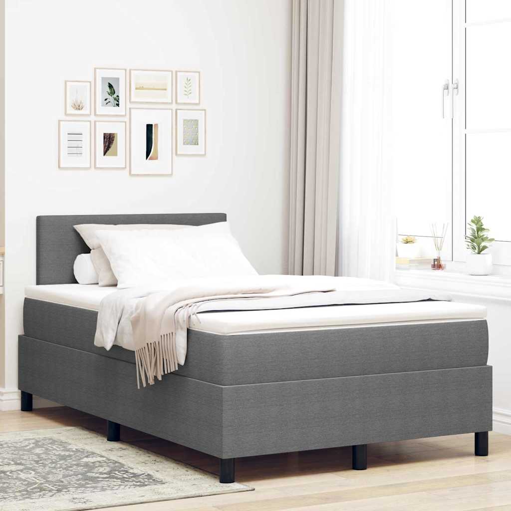 Boxspring Bed En Wit Corduroy Stof