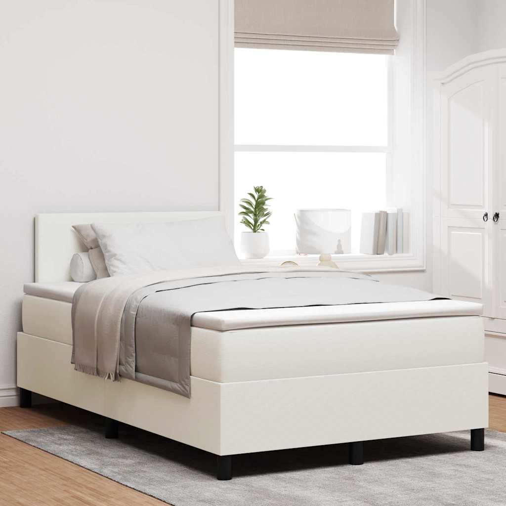 Boxspring Bed En Wit Corduroy Stof