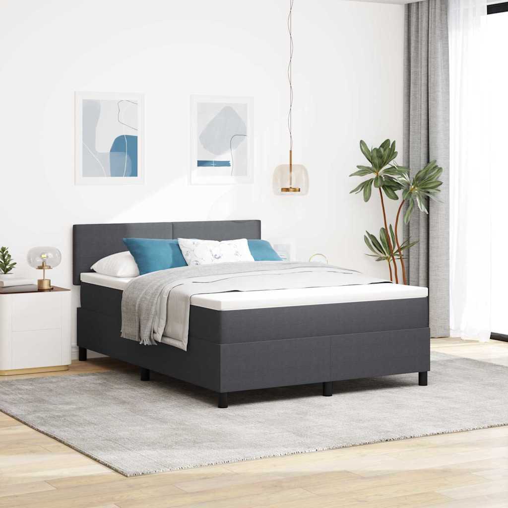 Boxspring Bed En Wit Corduroy Stof