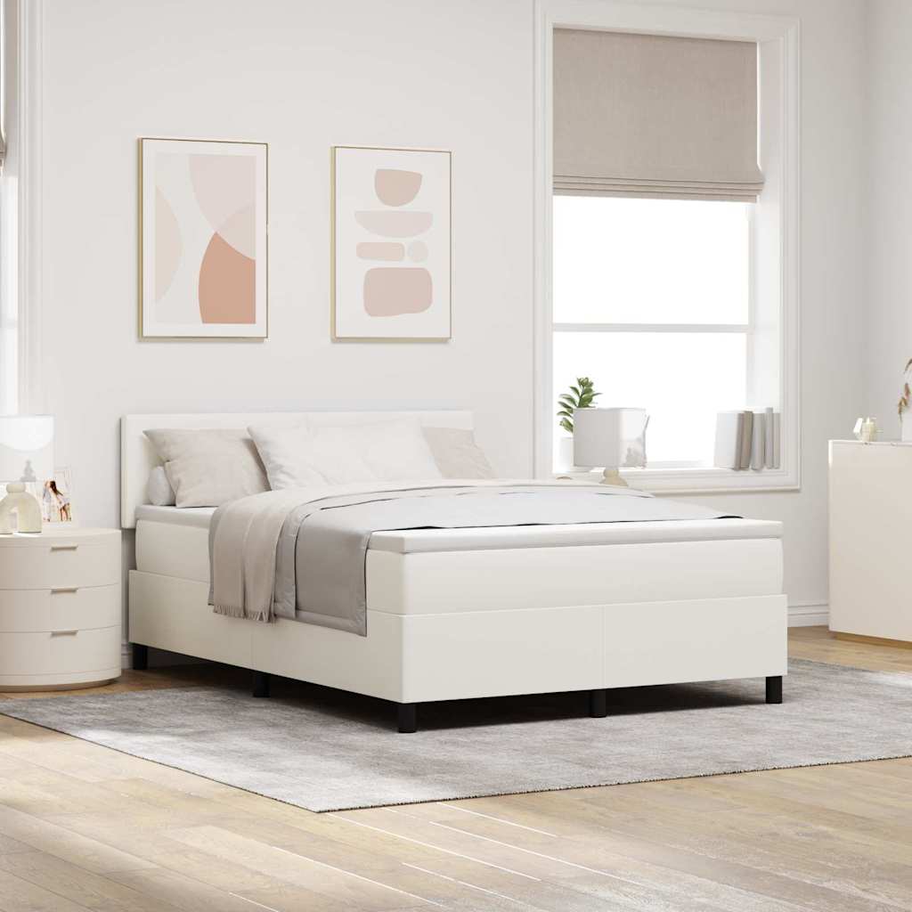 Boxspring Bed En Wit Corduroy Stof