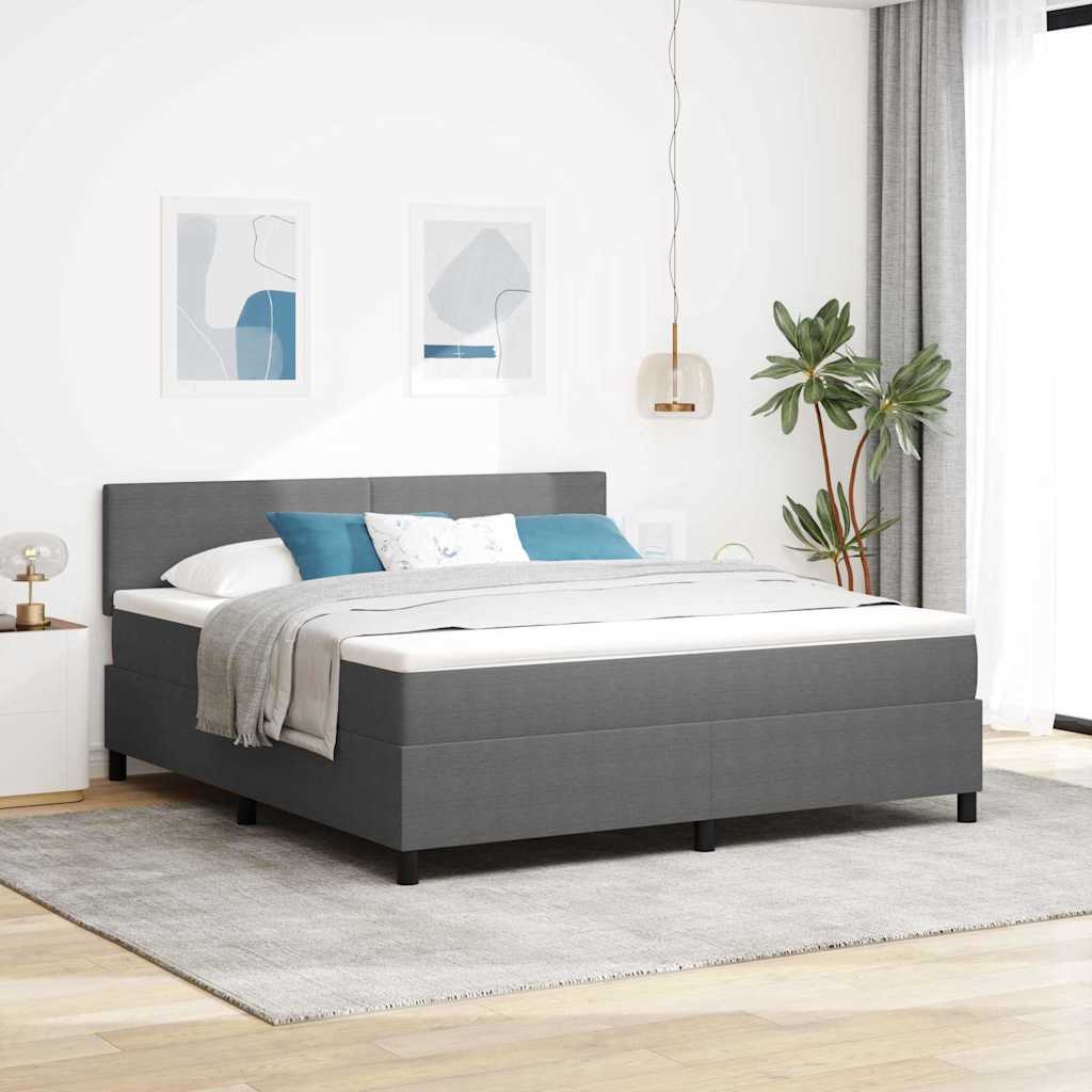 Boxspring Bed En Wit Corduroy Stof