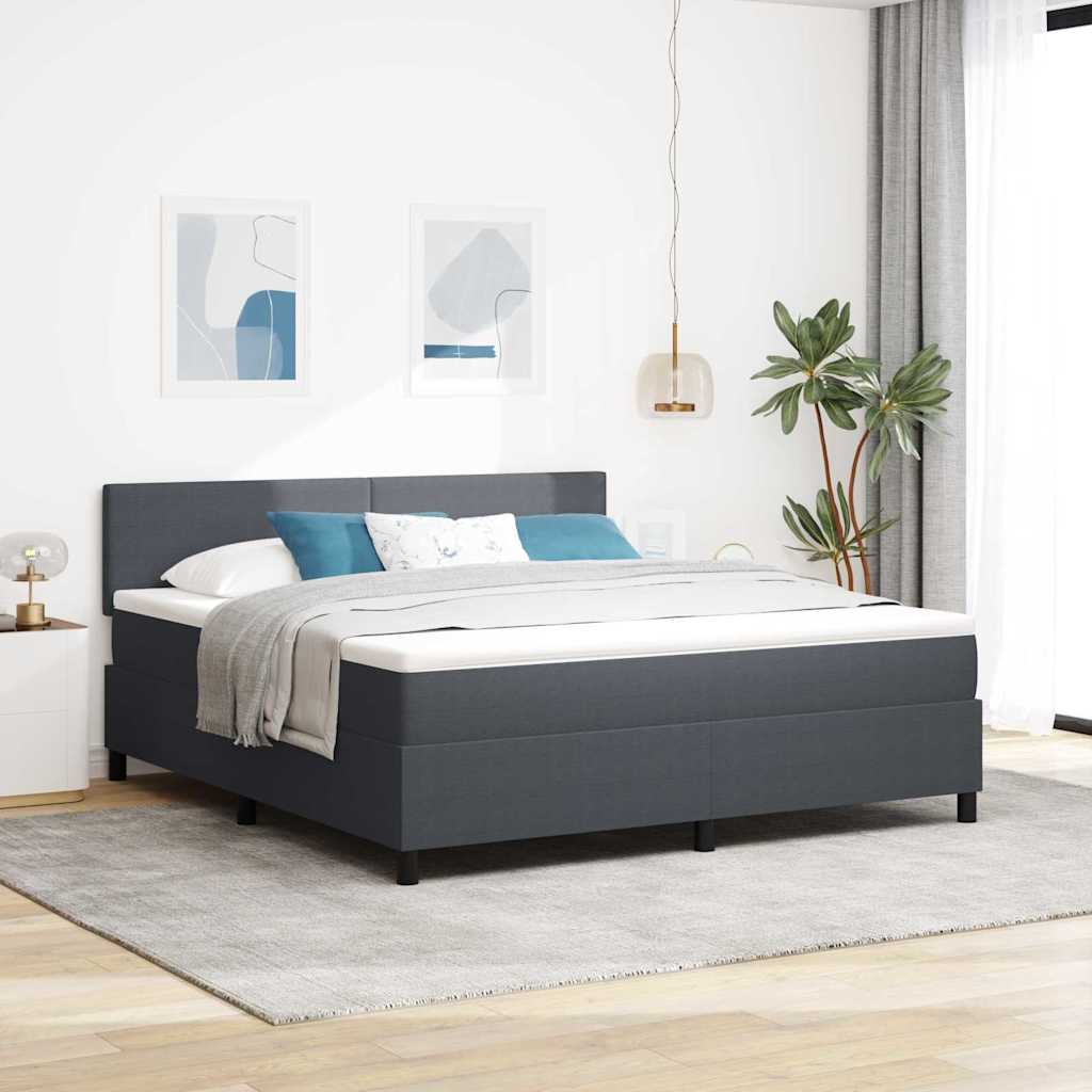 Boxspring Bed En Wit Corduroy Stof