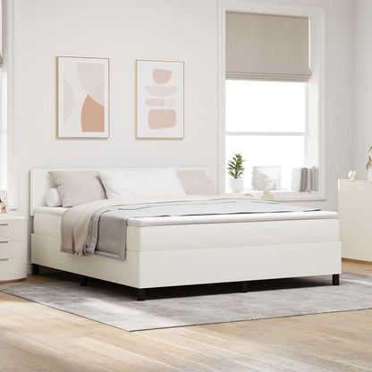 Boxspring Bed En Wit Corduroy Stof
