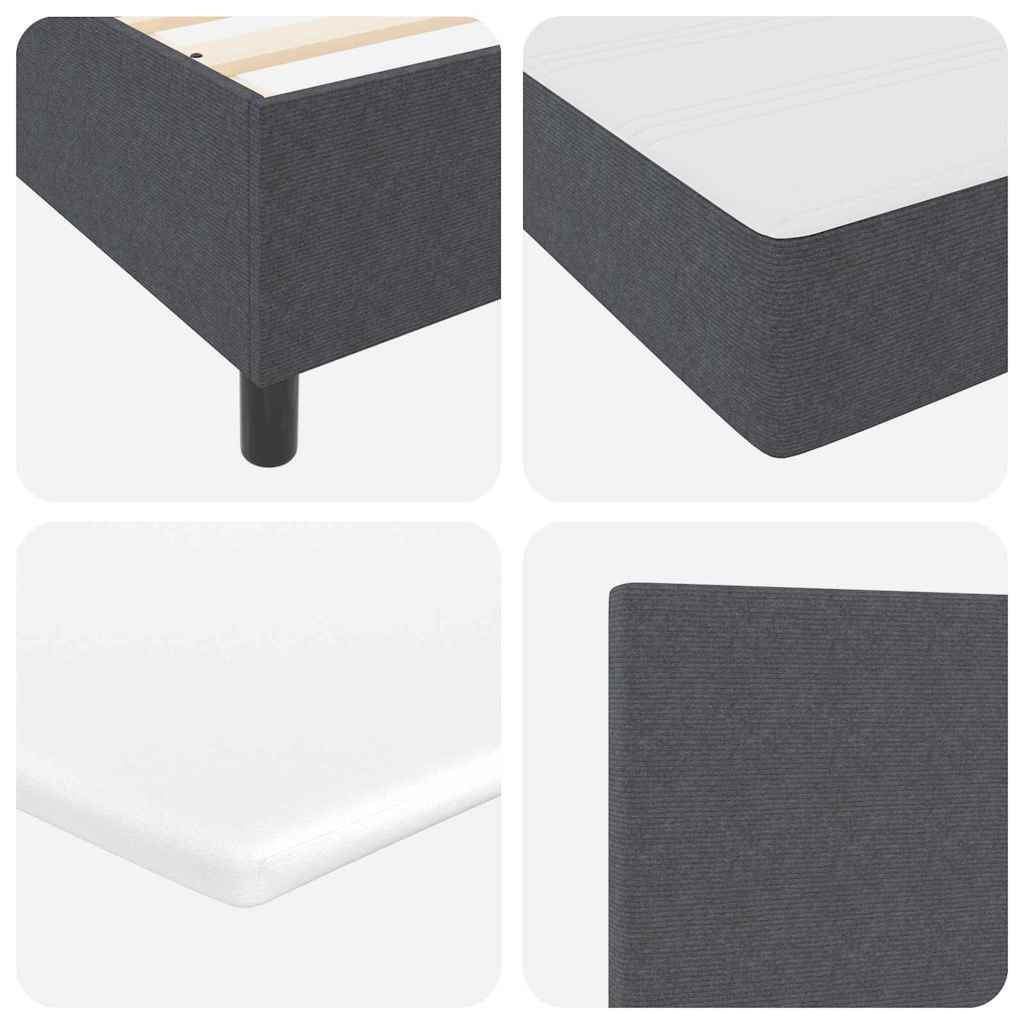 Boxspring Bed En Wit Corduroy Stof
