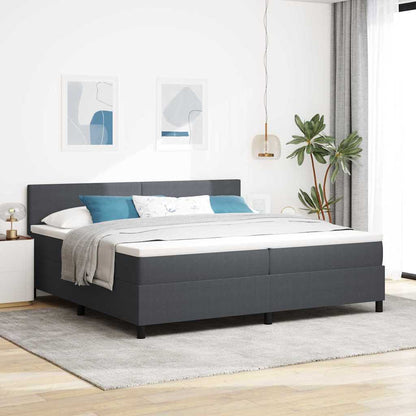 Boxspring Bed En Wit Corduroy Stof