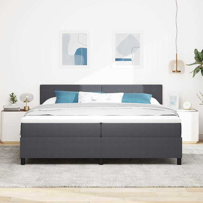 Boxspring Bed En Wit Corduroy Stof