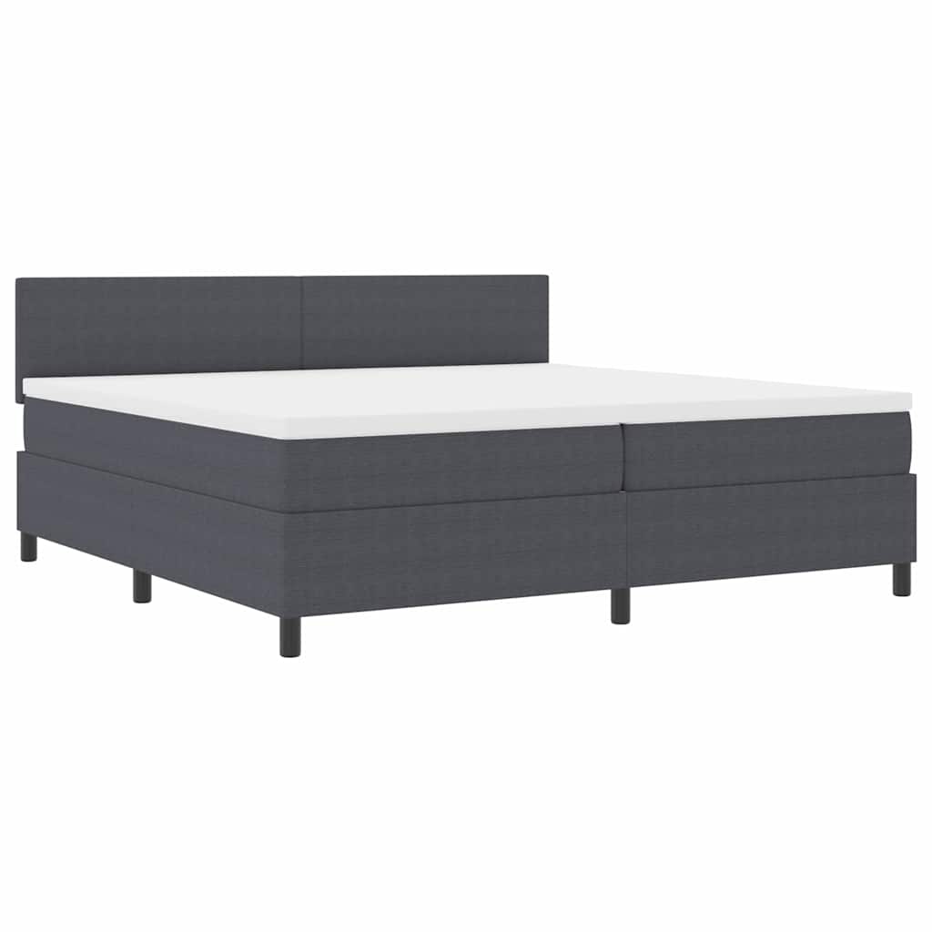 Boxspring Bed En Wit Corduroy Stof