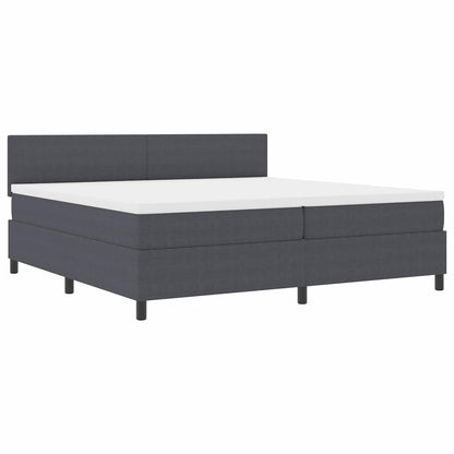 Boxspring Bed En Wit Corduroy Stof