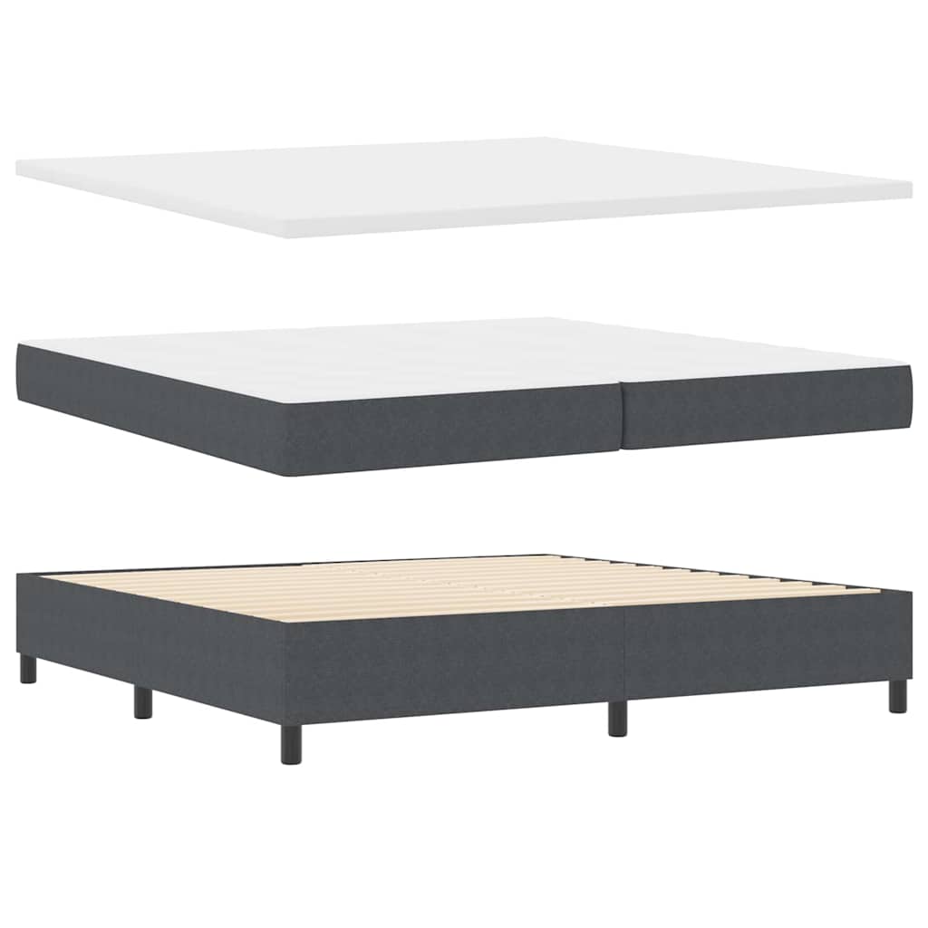 Boxspring Bed En Wit Corduroy Stof