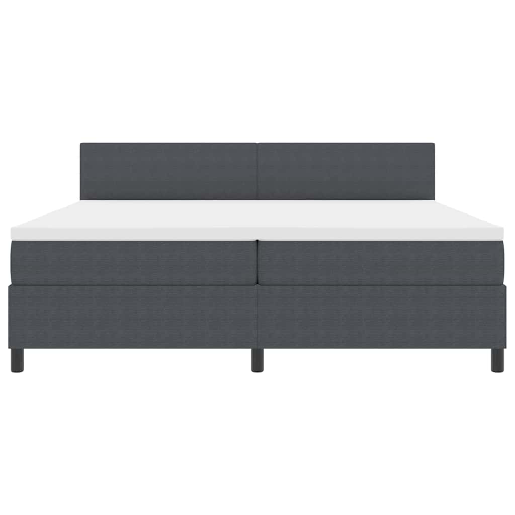 Boxspring Bed En Wit Corduroy Stof