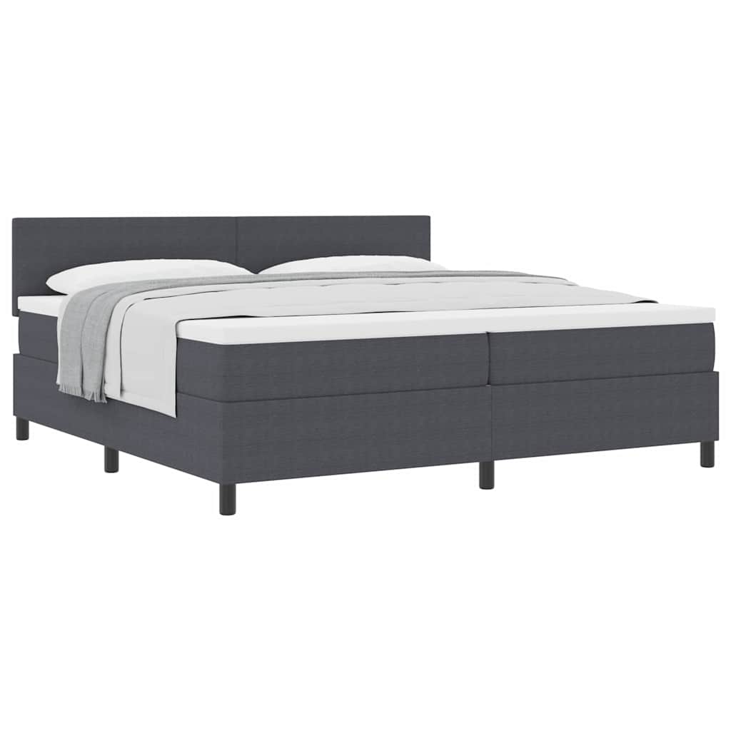Boxspring Bed En Wit Corduroy Stof