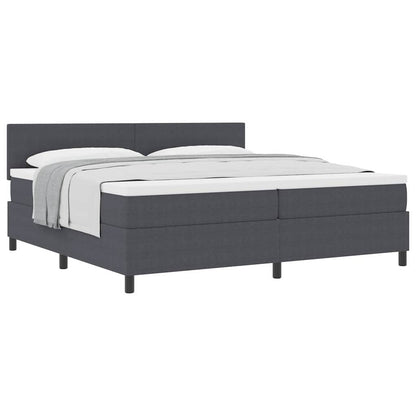 Boxspring Bed En Wit Corduroy Stof