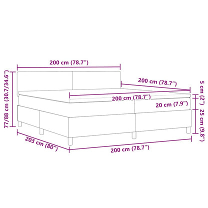 Boxspring Bed En Wit Corduroy Stof