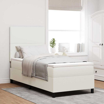 Boxspring Bed En Wit Corduroy Stof