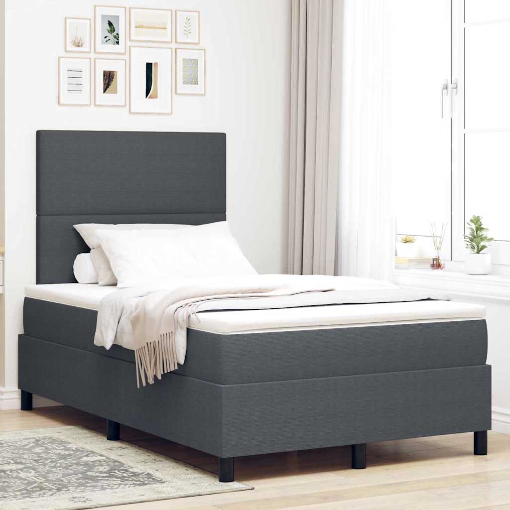 Boxspring Bed En Wit Corduroy Stof