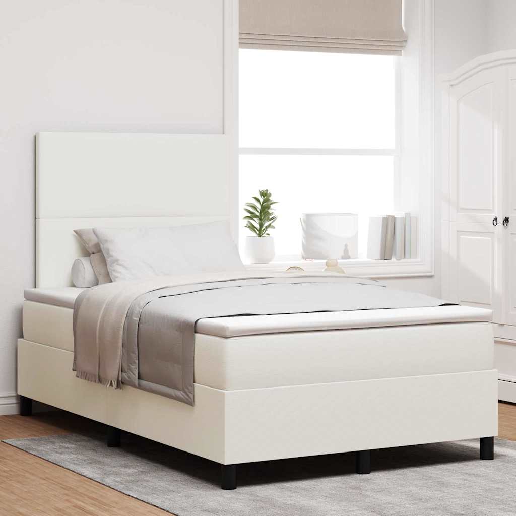 Boxspring Bed En Wit Corduroy Stof