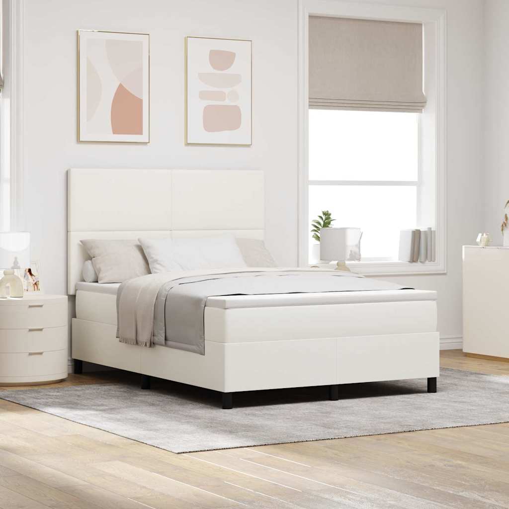 Boxspring Bed En Wit Corduroy Stof