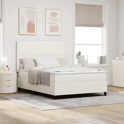 Boxspring Bed En Wit Corduroy Stof