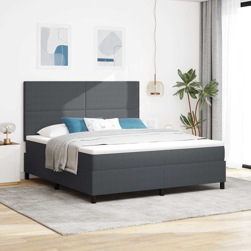 Boxspring Bed En Wit Corduroy Stof