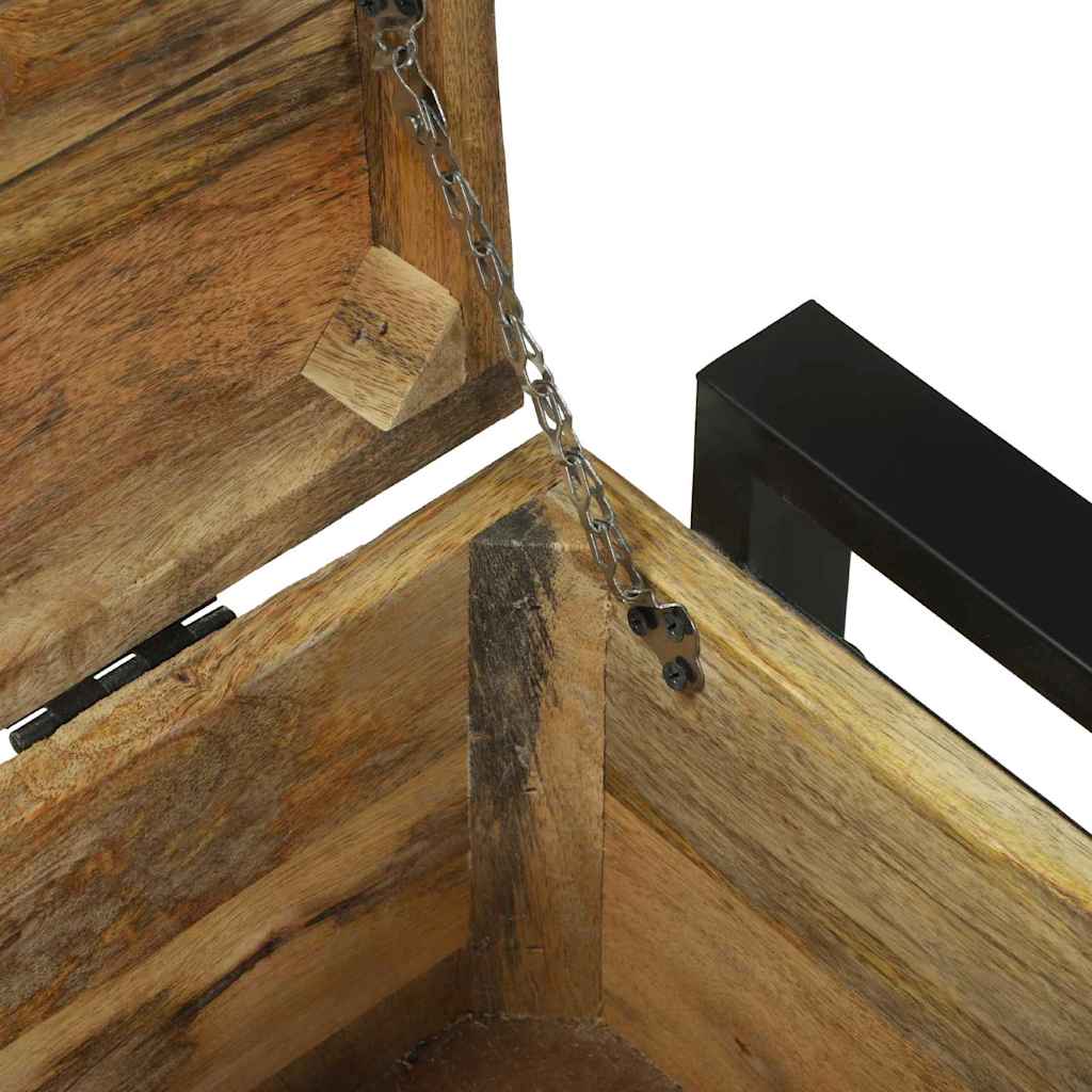 Opbergbox Met Opslag Bruin 80 X 35 X 45 Cm Massief Mangohout
