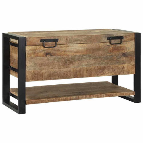 Opbergbox Met Opslag Bruin 80 X 35 X 45 Cm Massief Mangohout