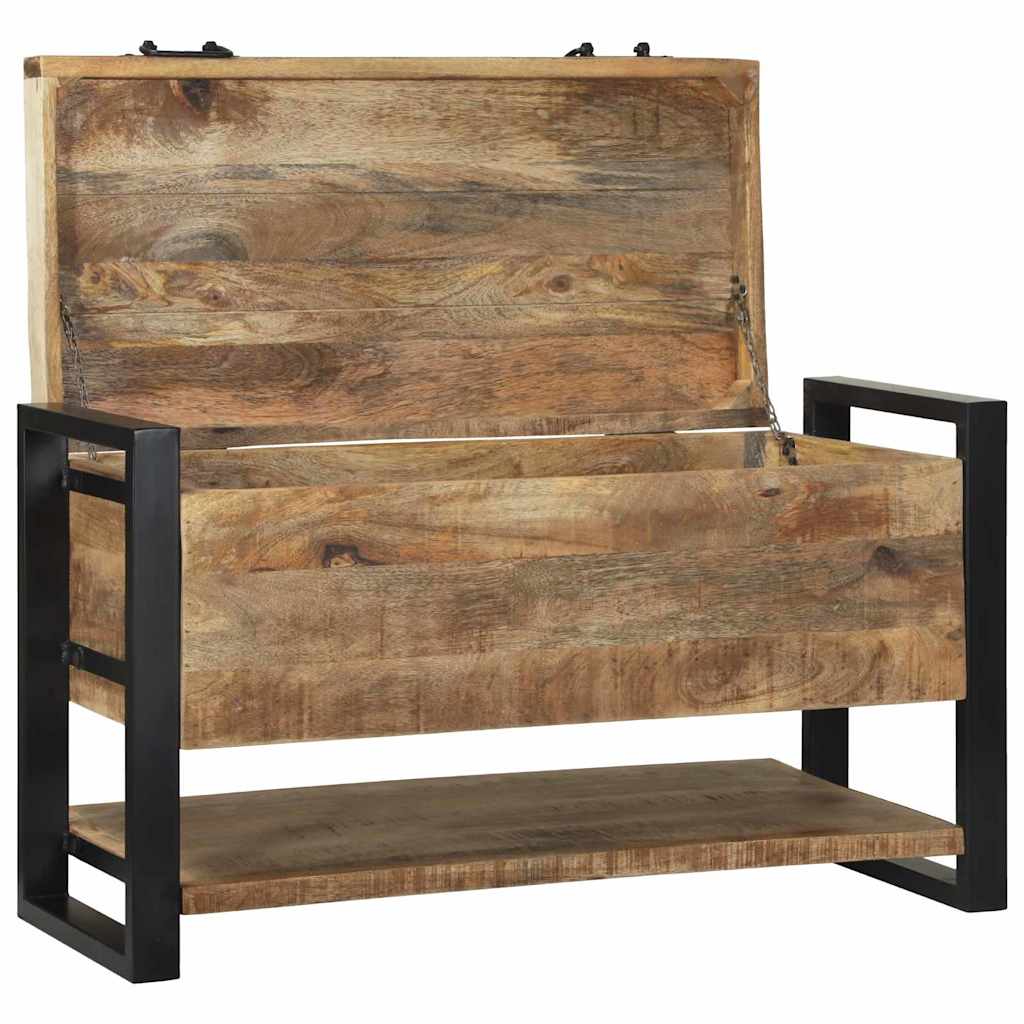Opbergbox Met Opslag Bruin 80 X 35 X 45 Cm Massief Mangohout