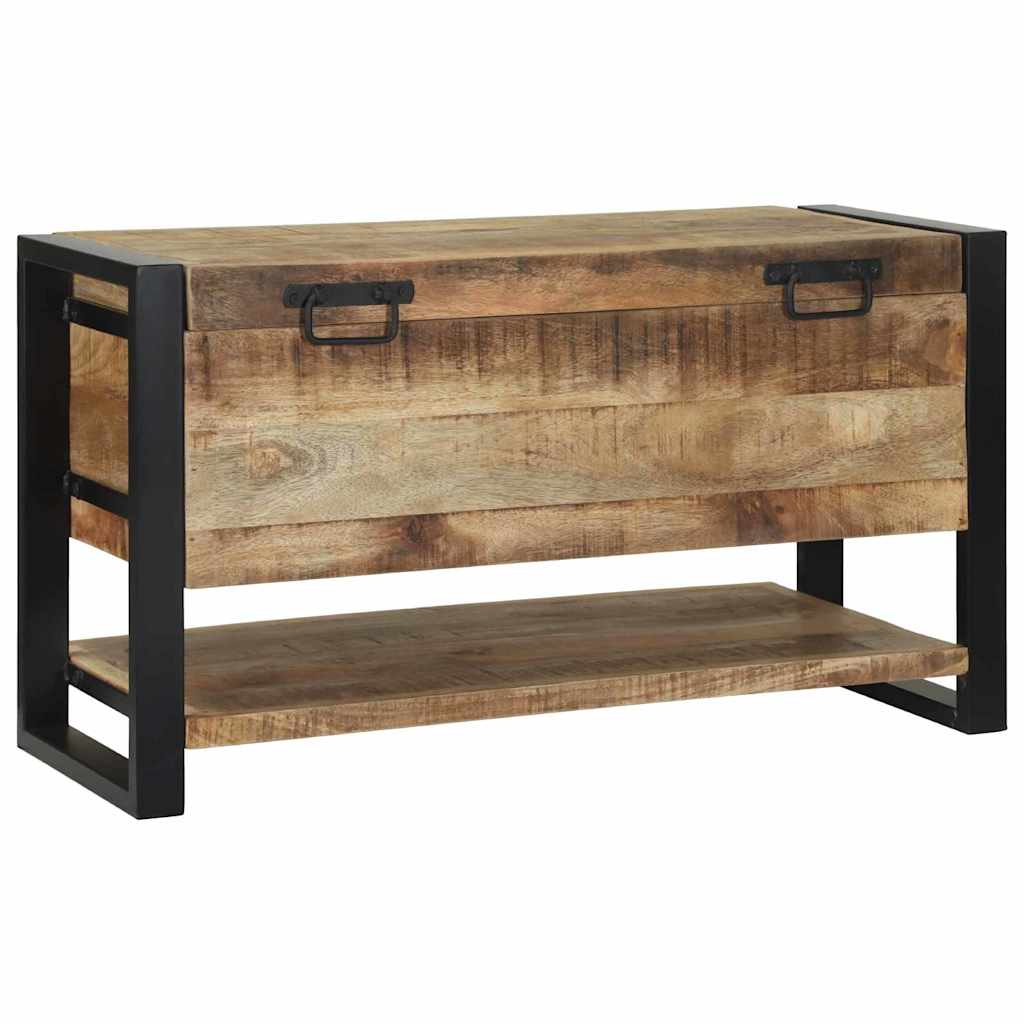 Opbergbox Met Opslag Bruin 80 X 35 X 45 Cm Massief Mangohout