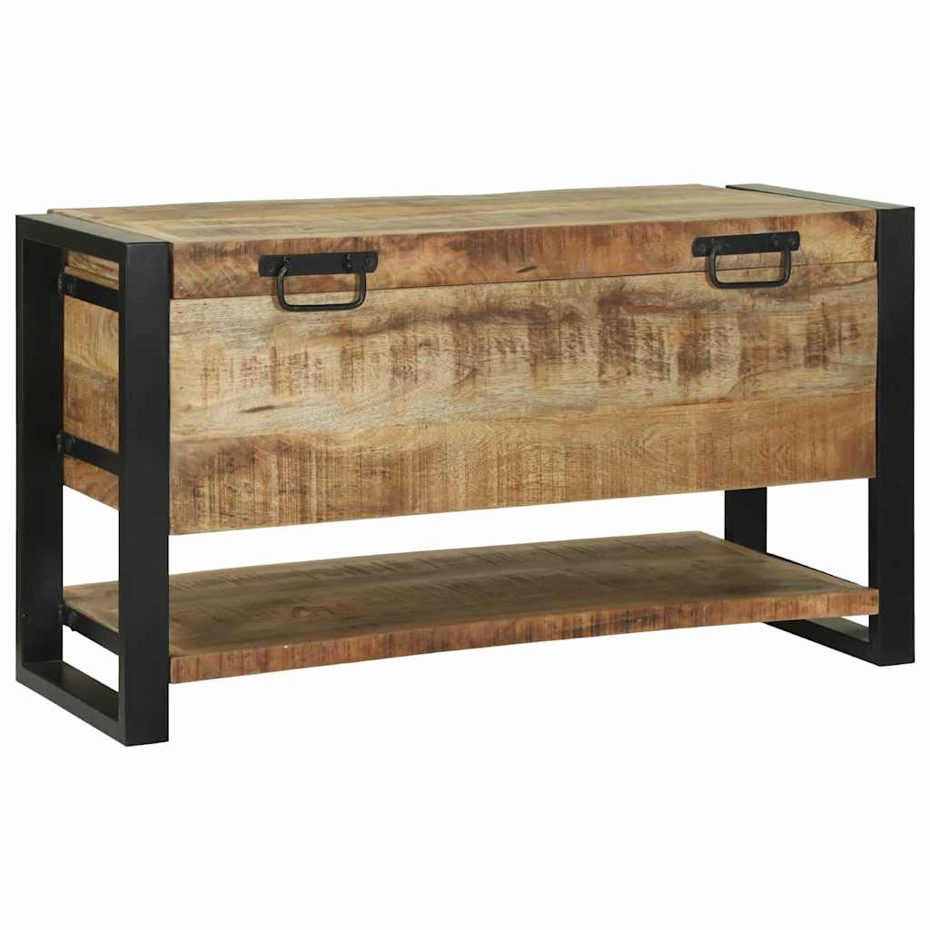 Opbergbox Met Opslag Bruin 80 X 35 X 45 Cm Massief Mangohout
