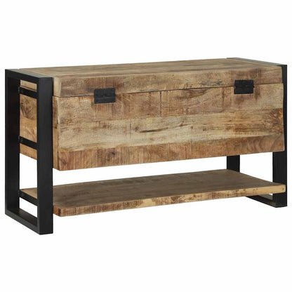 Opbergbox Met Opslag Bruin 80 X 35 X 45 Cm Massief Mangohout