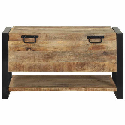 Opbergbox Met Opslag Bruin 80 X 35 X 45 Cm Massief Mangohout