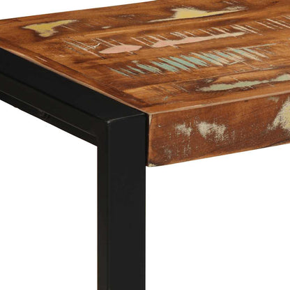 Bank 80X35X45 Cm Massief Gerecycled Hout Meerkleurig