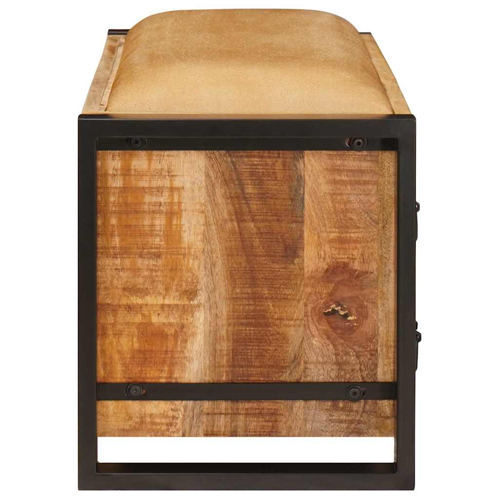 Opslagbank Met Lade Bruin 80 X 35 X 40 Cm Massief Mangohout