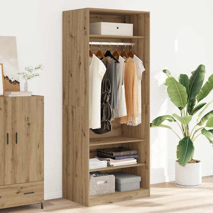 Kledingkast Bewerkt Hout Artisanaal Eikenkleurig