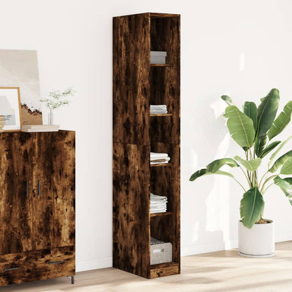 Kledingkast Bewerkt Hout Kleurig Gerookt Eiken