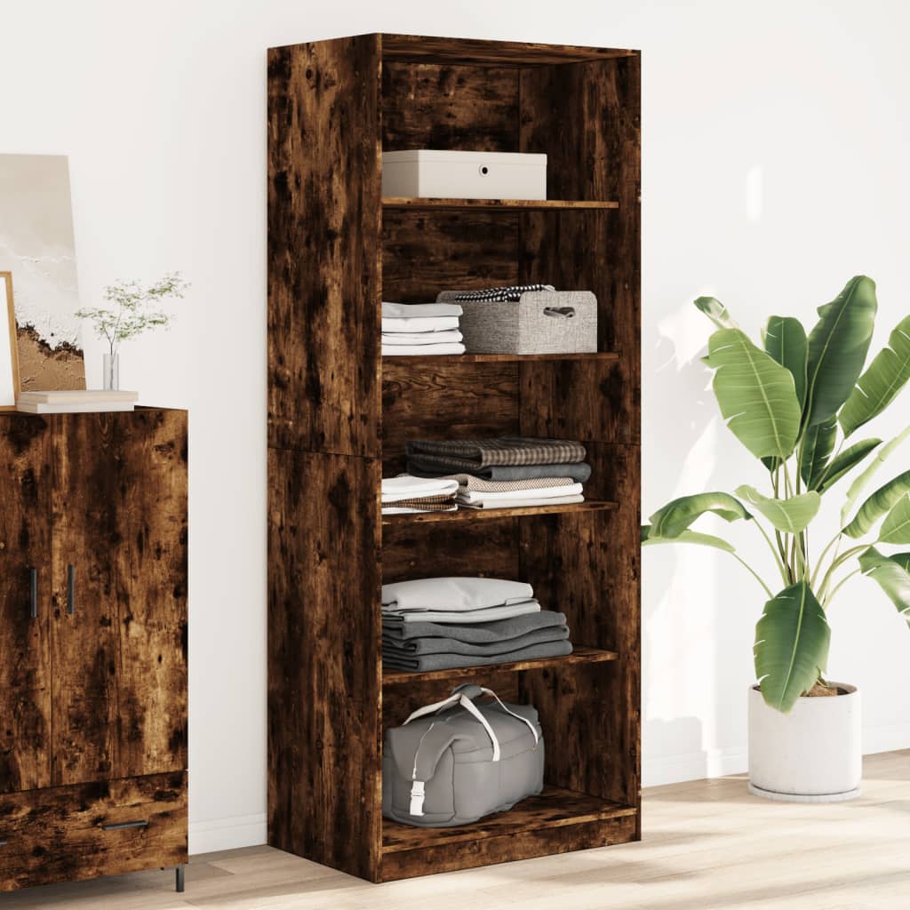 Kledingkast Bewerkt Hout Kleurig Gerookt Eiken